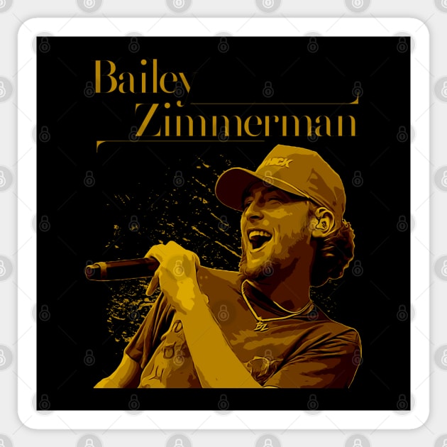 Bailey Zimmerman | Retro style Sticker by Nana On Here